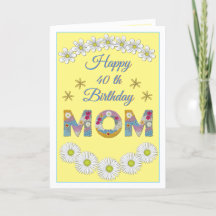 Flower brev Mamma Personlig Birdday Card