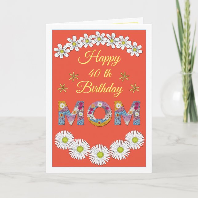 Flower brev Mamma Personlig Birdday Card Tack Kort (Framsida)