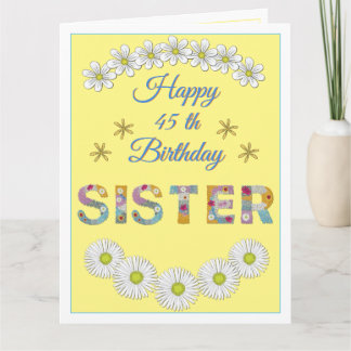 Flower brev Sister Personlig Birthday Card Kort