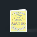 Flower brev Sister Personlig Birthday Card Tack Kort<br><div class="desc">Den här designen är ett utmärkt val för din syster på födelsedagen. Den vackra blomman brev består av underbart och härligt färg. Du kan anpassa åldern,  födelsedagsönskningen och avsändarens namn till kostym till dig. Din syster kommer definitivt att kärlek den här.</div>
