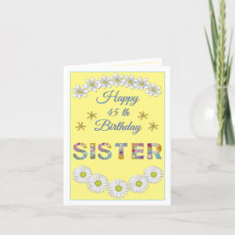 Flower brev Sister Personlig Birthday Card Tack Kort