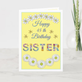 Flower brev syster Personlig Birthday Card Tack Kort