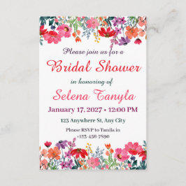  Flower Bridal Shower Invitation Card Inbjudningar