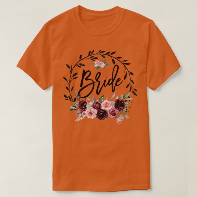 Flower Bride Möhippa Bröllop Bachelorette Pa T Shirt (Design framsida)