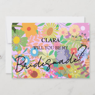 Flower Bröllop Bridesmade made Inbjudningar
