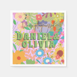 Flower Bröllop Pappersservett