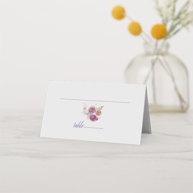 Flower Bröllop Placeringskort (Framsida)