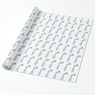 Flower Bud Vas Decorative Teckning Presentpapper