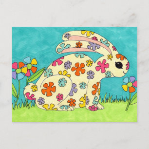 Flower Bunny Vykort