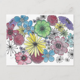 Flower Burst Vykort