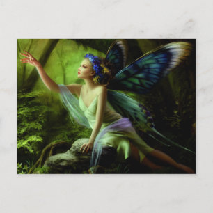 Flower Butterfly Fairy Vykort