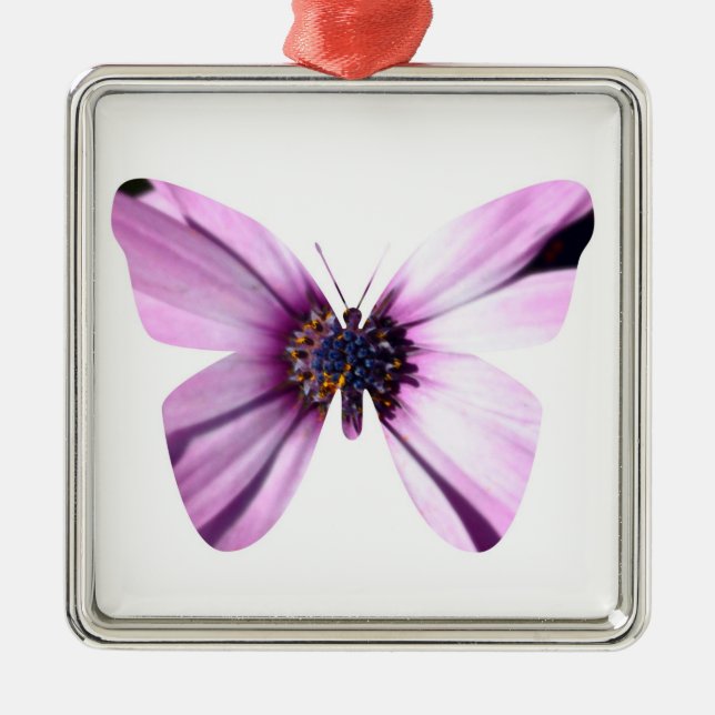 Flower Butterfly Julgransprydnad Metall (Framsidan)