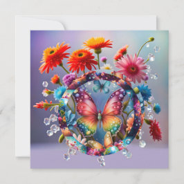 Flower Butterfly Julkort