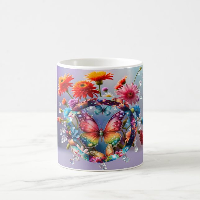 Flower Butterfly Kaffemugg (Center)