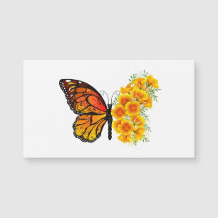 Flower Butterfly med Gult California Poppy