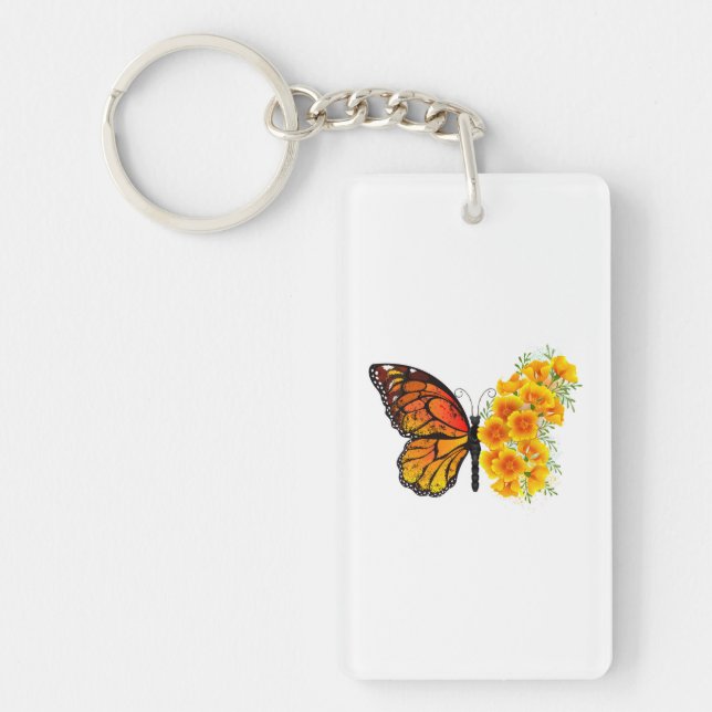 Flower Butterfly med Gult California Poppy (Framsidan)