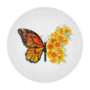 Flower Butterfly med Gult California Poppy