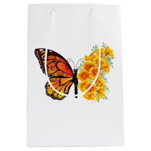 Flower Butterfly med Gult California Poppy