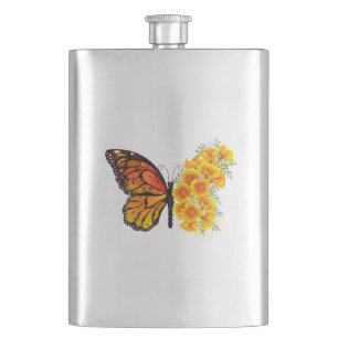 Flower Butterfly med Gult California Poppy Fickplunta