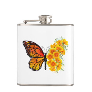 Flower Butterfly med Gult California Poppy Fickplunta