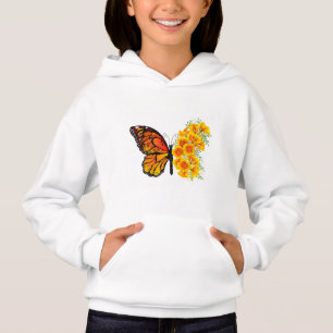 Flower Butterfly med Gult California Poppy T Shirt