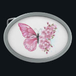 Flower Butterfly med Rosa Sakura<br><div class="desc">Arrangemanga av rosa butterfly med rosa japanska körsbärsprodukter på vit bakgrund.</div>