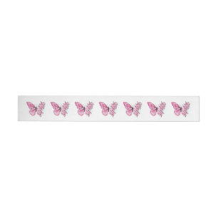 Flower Butterfly med Rosa Sakura Etikettband