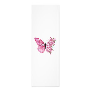 Flower Butterfly med Rosa Sakura Fototryck