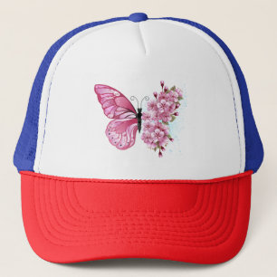 Flower Butterfly med Rosa Sakura Keps