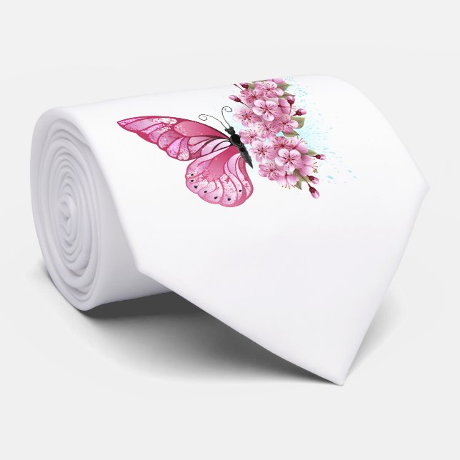 Flower Butterfly med Rosa Sakura Slips (Rullad)