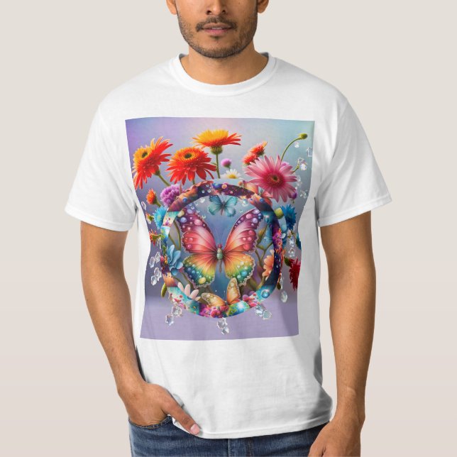 Flower Butterfly T Shirt (Framsida)