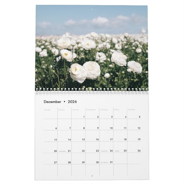 Flower Calendar 2026 Kalender (Dec 2026)