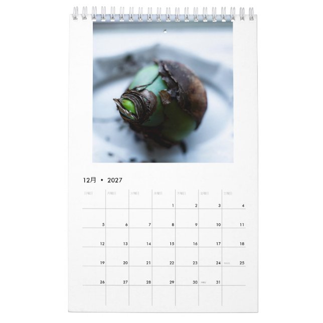 Flower calendar kalender (Dec 2027)