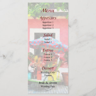 Flower Cart San Juan Bröllop Menu Meny