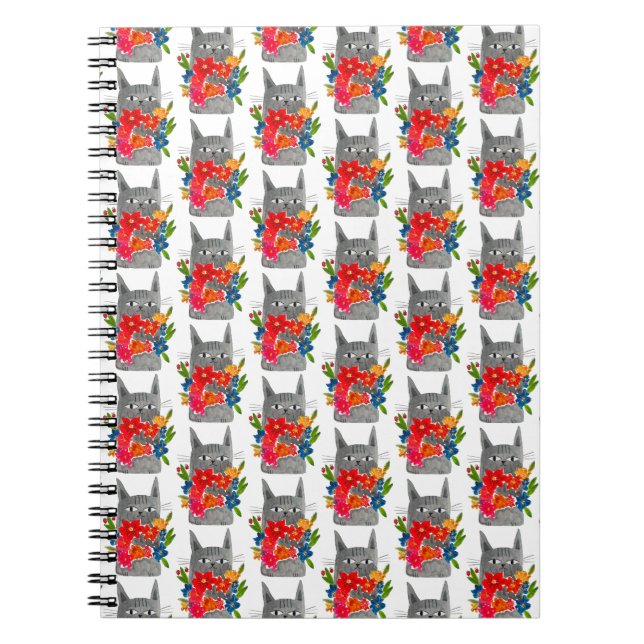 Flower cat anteckningsbok (Framsidan)