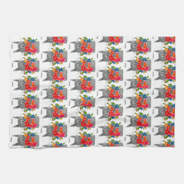 Flower Cat Kökshandduk