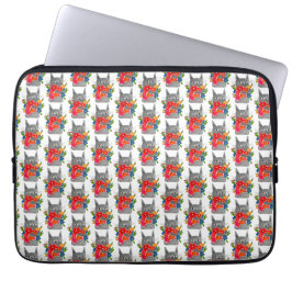 Flower cat laptop fodral
