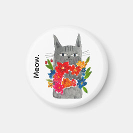 Flower Cat Magnet