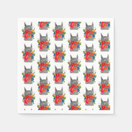 Flower Cat Pappersservett