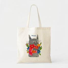 Flower cat tygkasse