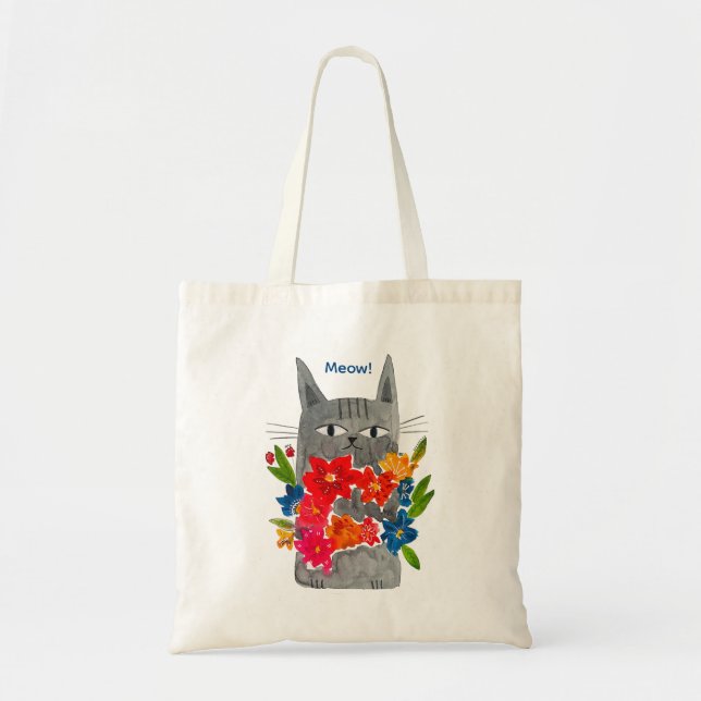 Flower cat tygkasse (Framsidan)