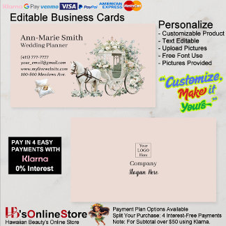 Flower Chariot Ring Bearer Pillow Wedding Marriage Visitkort