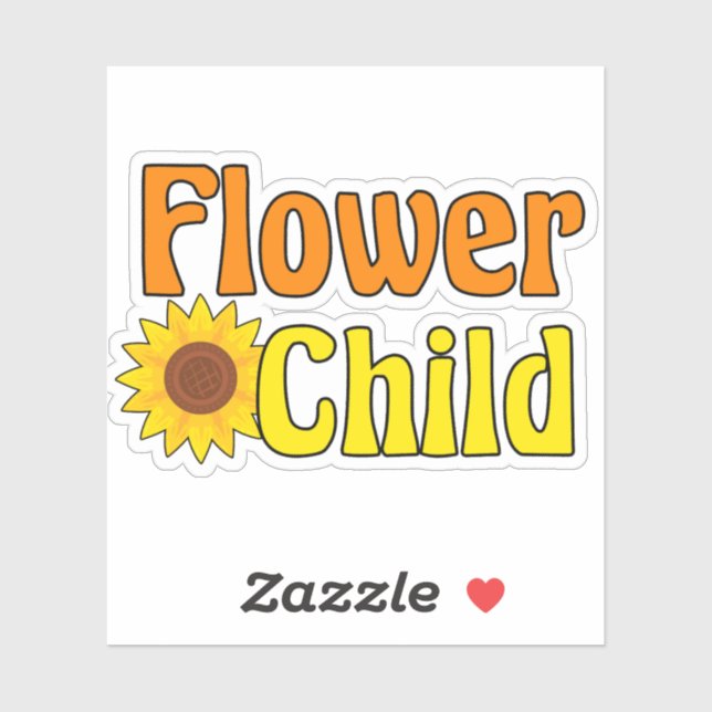 Flower Child Cute Hippie Solros 70 s Klistermärken (Ark)