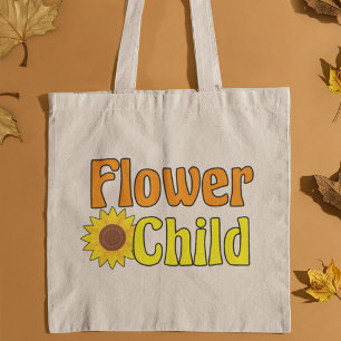 Flower Child Cute Hippie Solros 70 s Tygkasse