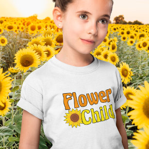 Flower Child Cute Solros Hippie Kids T Shirt