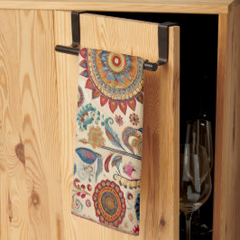 Flower Child Folk Art Kitchen Towel Kökshandduk