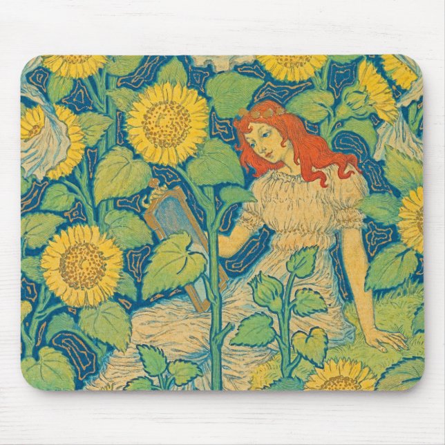 Flower Child Woman in Solros Garden Musmatta (Framsidan)