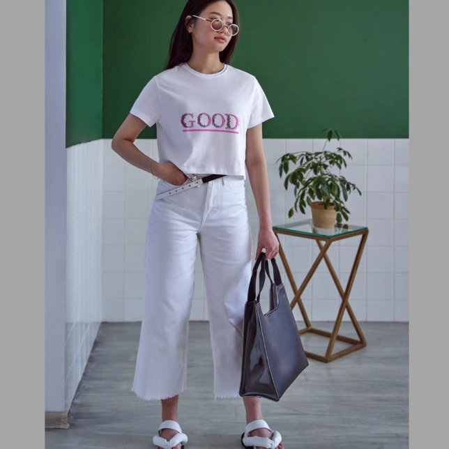 Flower Citate Text Sommar T Shirt (Flower Quote Text Summer T-Shirt Clothing)