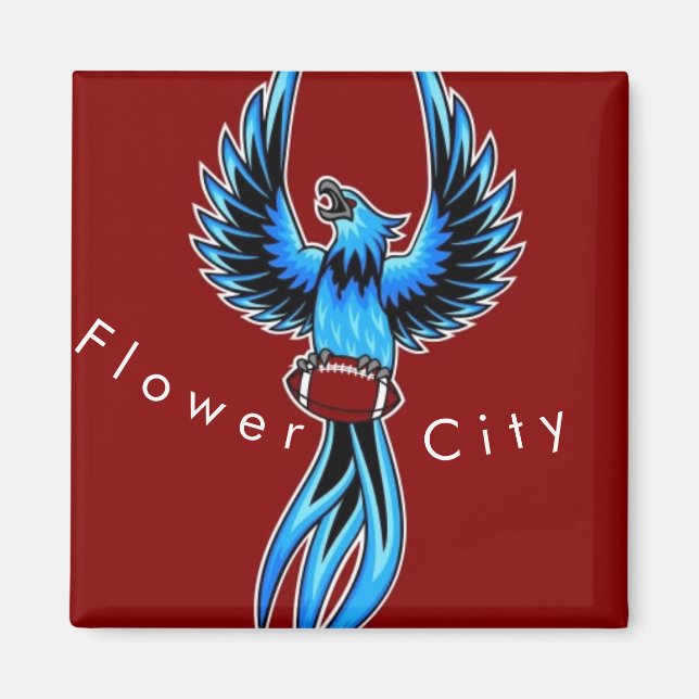 Flower City Phoenix Magnet (Framsidan)