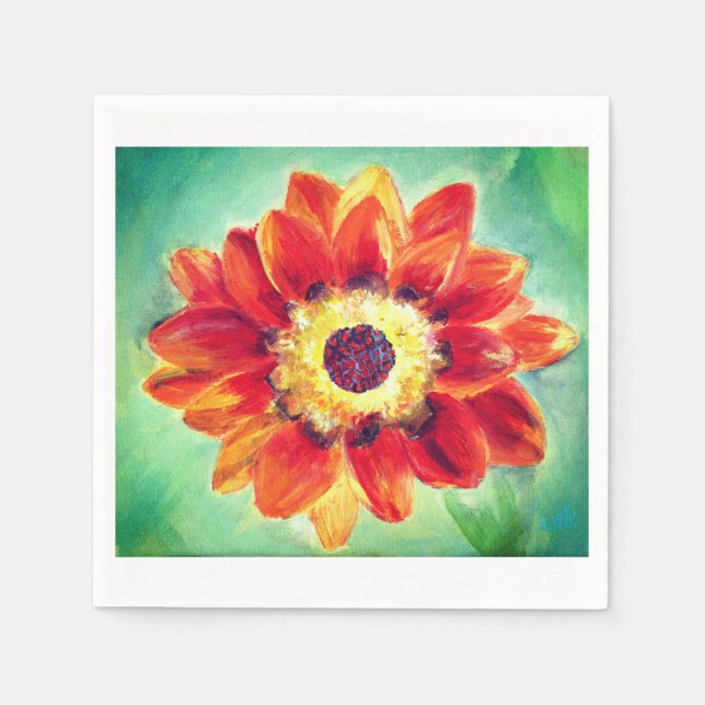 Flower Cocktail Papper Napkins Pappersservett (Framsidan)